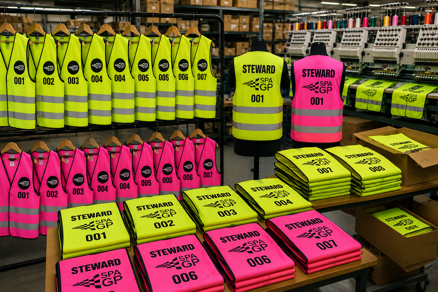 Stewards équipés lors du Grand Prix de Spa